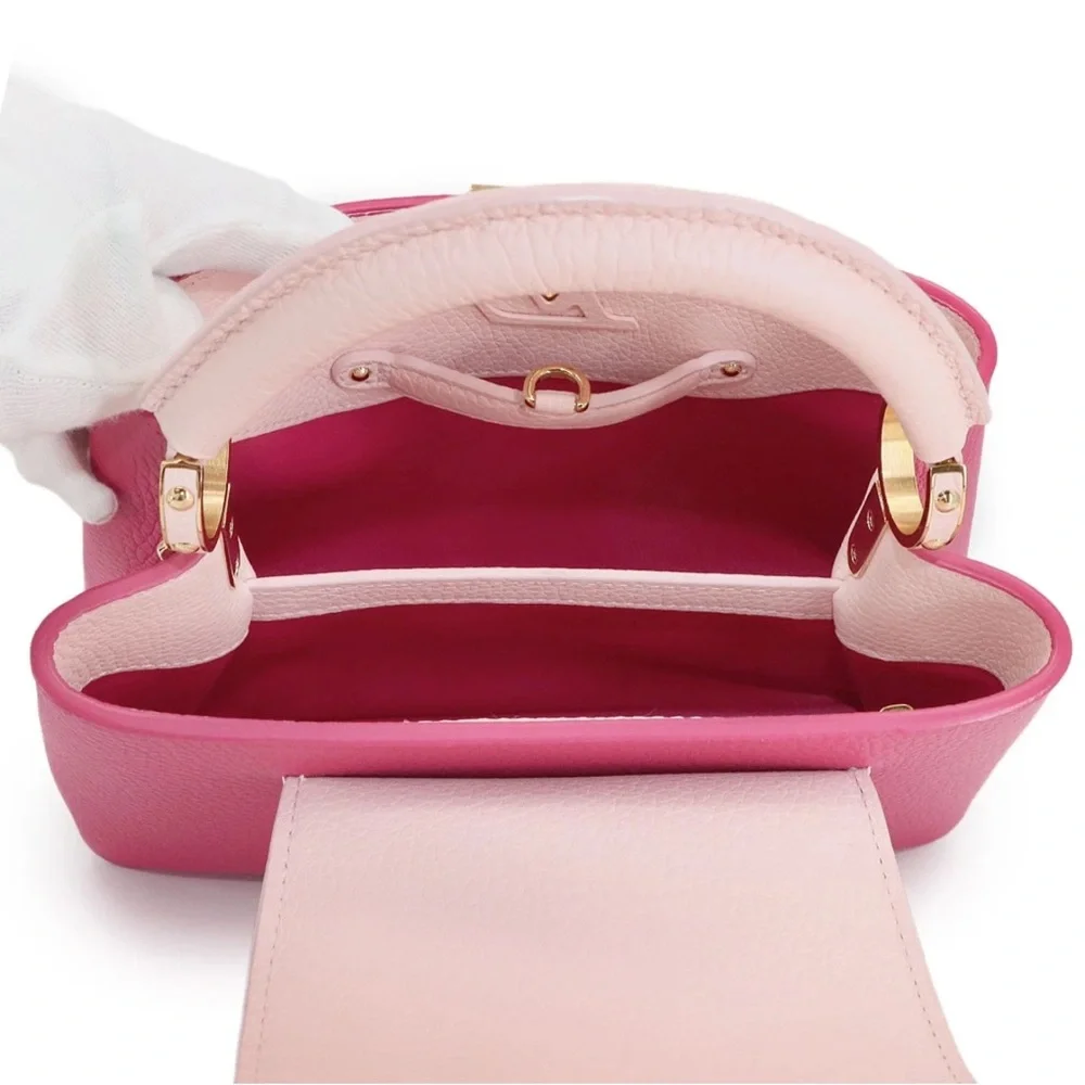 LOUIS VUITTON Capucines BB 2way Hand Shoulder Bag Taurillon Pink 90302134 - Picture 6 of 11